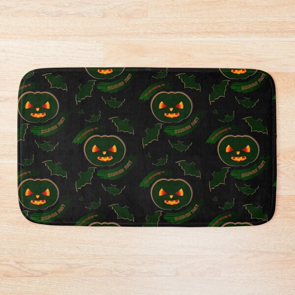 Item preview, Halloween pumpkin on dark green designed and sold by amatiana.