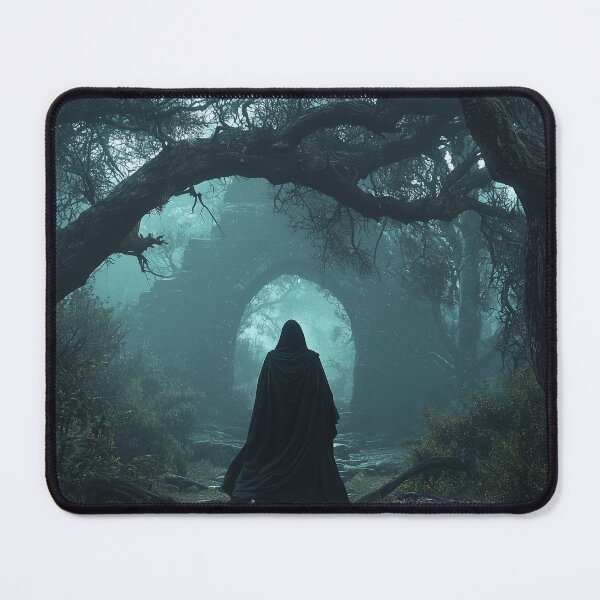 Item preview, A Dark Figure Stands In The Middle Of The Ancient Forest designed and sold by KootenayDesigns.
