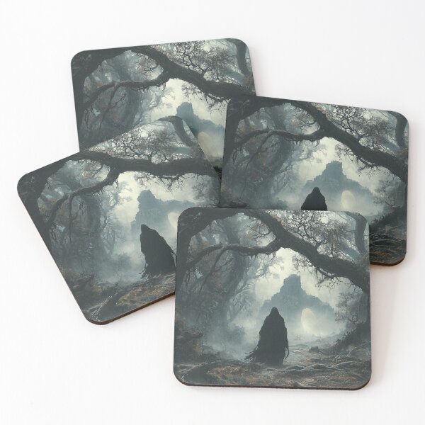Item preview, A Dark Figure Stands In The Middle Of The Ancient Forest designed and sold by KootenayDesigns.