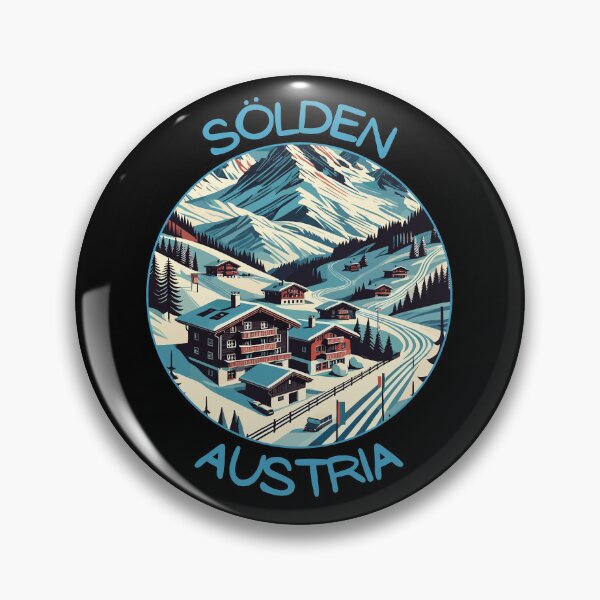 Item preview, Sölden in Austria (Tirol) Retro Art Travel Landscape designed and sold by MaateoDesign.