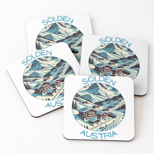 Item preview, Sölden in Austria (Tirol) Retro Art Travel Landscape designed and sold by MaateoDesign.