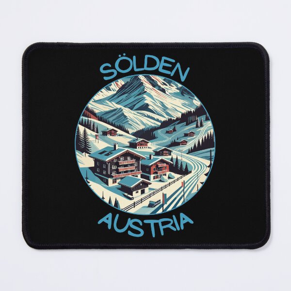 Item preview, Sölden in Austria (Tirol) Retro Art Travel Landscape designed and sold by MaateoDesign.
