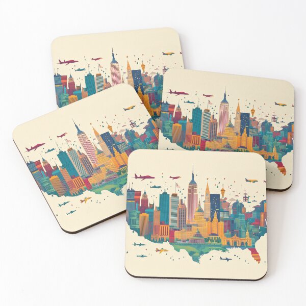 Item preview, America Travel Poster designed and sold by KootenayDesigns.