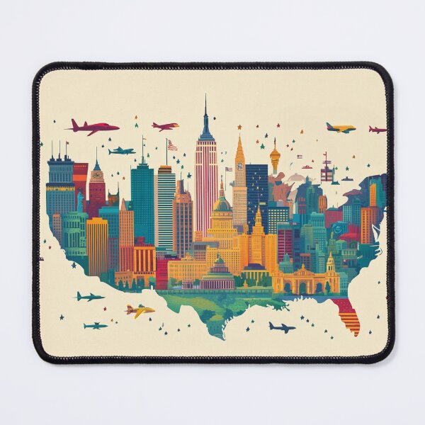 Item preview, America Travel Poster designed and sold by KootenayDesigns.
