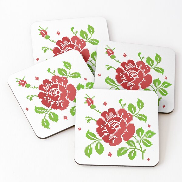 Item preview, The Red Rose Pixel Art Pattern. designed and sold by Pakukuma.