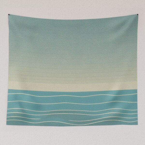 Item preview, Abstract Ocean Waves | Minimalist Sea Art | Modern Coastal Illustration designed and sold by Epic--Art.