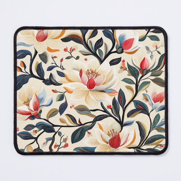 Item preview, Delicate magnolia flowers depicted with balanced organic patterns Design. designed and sold by HEMRO.
