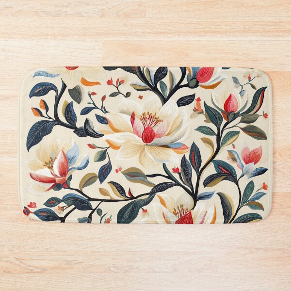 Item preview, Delicate magnolia flowers depicted with balanced organic patterns Design. designed and sold by HEMRO.