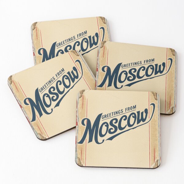 Item preview, Greetings from Moscow Russia Vintage Travel Retro Postcard Design designed and sold by TravelPostcardGems.
