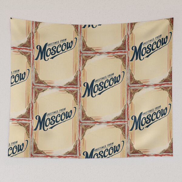 Item preview, Greetings from Moscow Russia Vintage Travel Retro Postcard Design designed and sold by TravelPostcardGems.