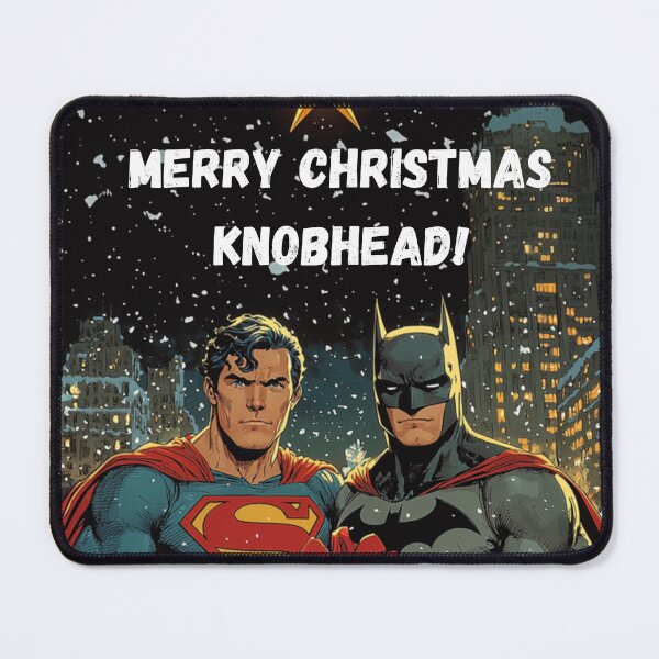 Item preview, "Superheroes Say: Merry Christmas, Knobhead!" designed and sold by Ice Diamond Designs.