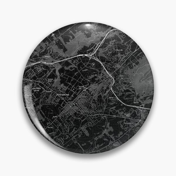 Item preview, State College, PA Topographical Map Black designed and sold by PGHPhotoCo.