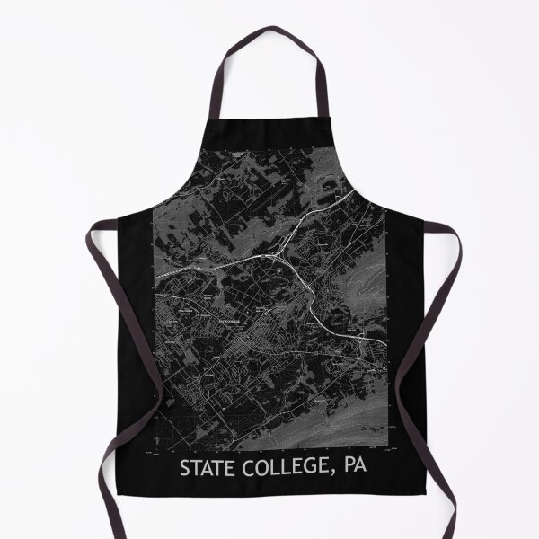 Item preview, State College, PA Topographical Map Black designed and sold by PGHPhotoCo.