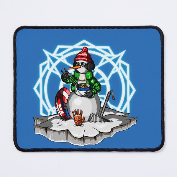 Item preview, Christmas Snowman Eating Ramen with Superhero Gear designed and sold by AndoyCreatives.