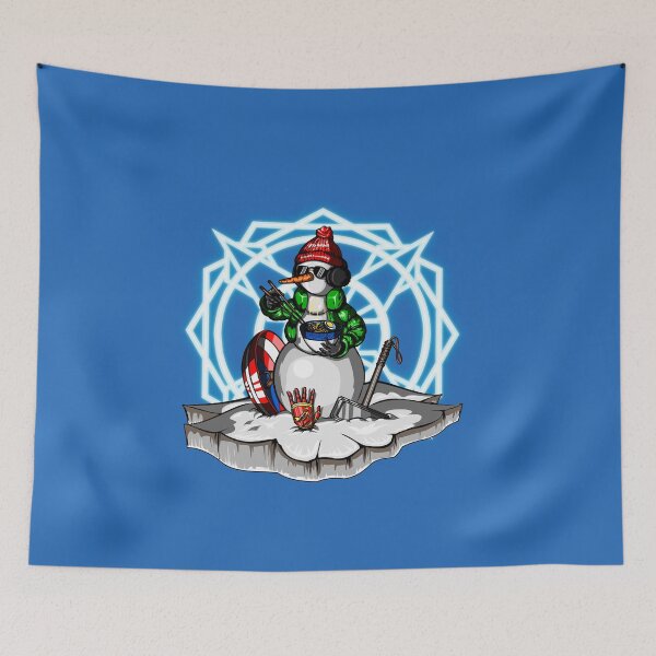 Item preview, Christmas Snowman Eating Ramen with Superhero Gear designed and sold by AndoyCreatives.