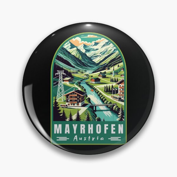 Item preview, Mayrhofen in Tirol Austria Retro Art Travel Emblem designed and sold by MaateoDesign.