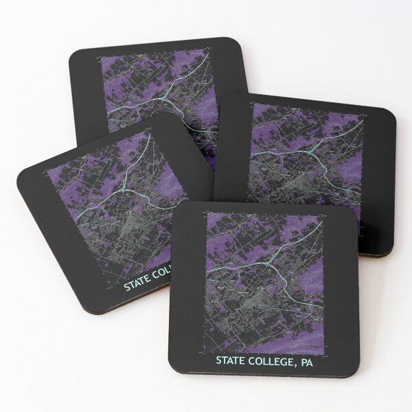Item preview, State College, PA Topographical Map Dark designed and sold by PGHPhotoCo.