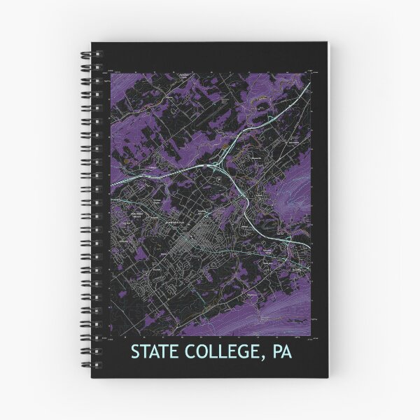 Item preview, State College, PA Topographical Map Dark designed and sold by PGHPhotoCo.