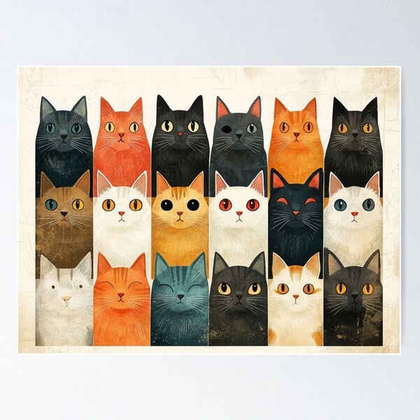 Item preview, Cats Pattern designed and sold by KootenayDesigns.