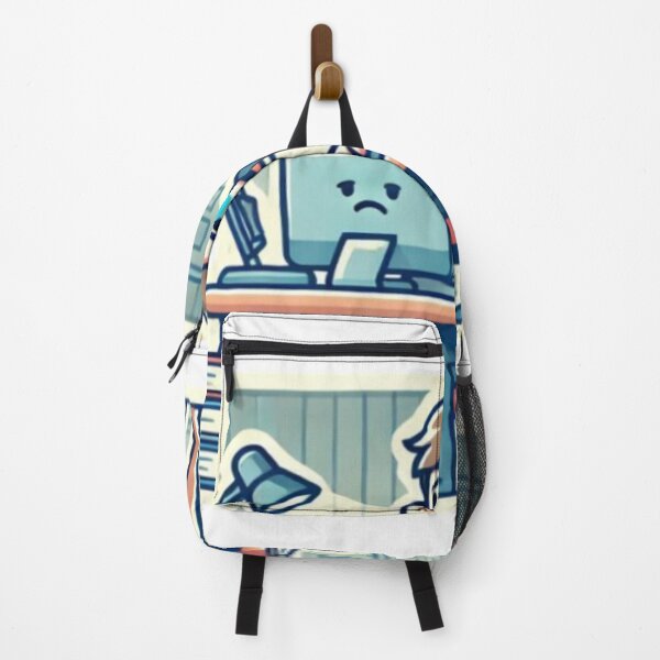 Item preview, Sad Student Studying on Computer Sticker designed and sold by zatum.
