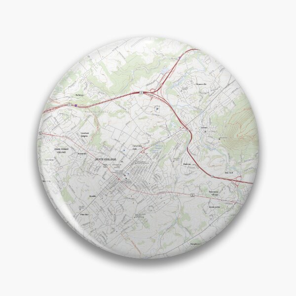 Item preview, State College, PA Topographical Map Clean designed and sold by PGHPhotoCo.