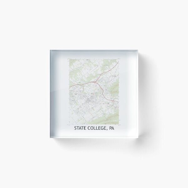 Item preview, State College, PA Topographical Map Clean designed and sold by PGHPhotoCo.