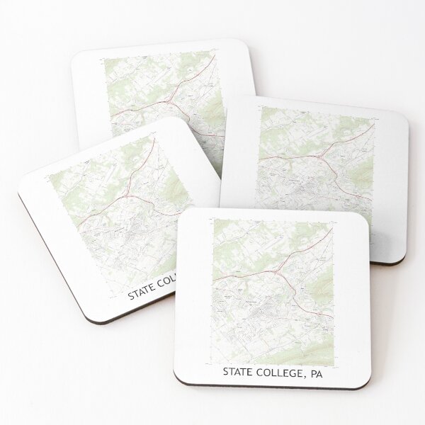 Item preview, State College, PA Topographical Map Clean designed and sold by PGHPhotoCo.