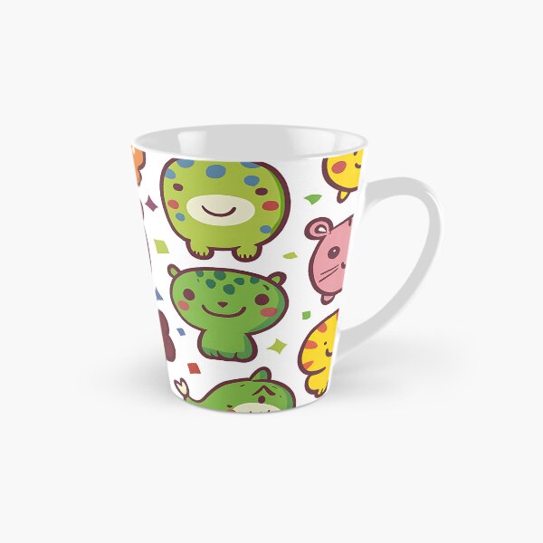 Item preview, Colorful Seamless Pattern Featuring Adorable Cute Animals with Playful Expressions and Vibrant Confetti on a White Background for Kids' Decor and Crafts designed and sold by AA-AlwaysArt.