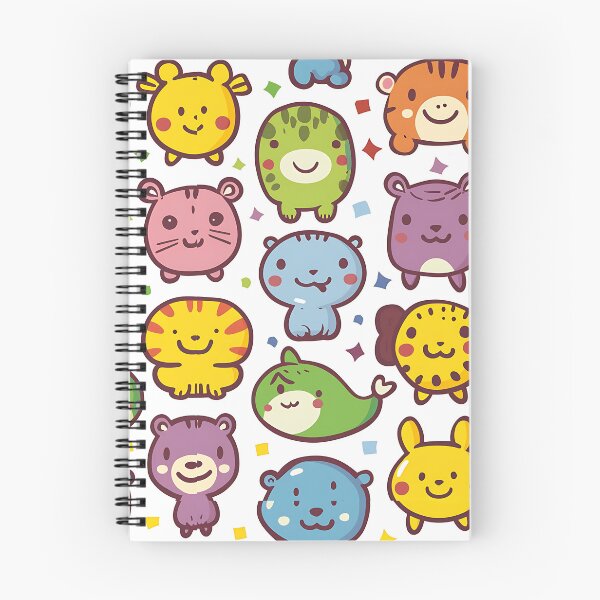 Item preview, Colorful Seamless Pattern Featuring Adorable Cute Animals with Playful Expressions and Vibrant Confetti on a White Background for Kids' Decor and Crafts designed and sold by AA-AlwaysArt.