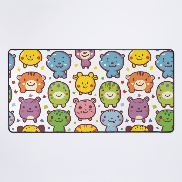 Item preview, Colorful Seamless Pattern Featuring Adorable Cute Animals with Playful Expressions and Vibrant Confetti on a White Background for Kids' Decor and Crafts designed and sold by AA-AlwaysArt.
