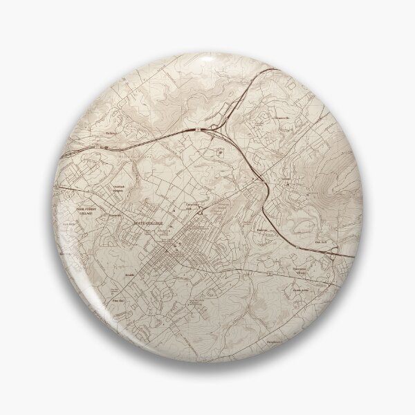 Item preview, State College, PA Topographical Map Vintage designed and sold by PGHPhotoCo.