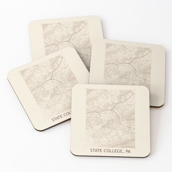 Item preview, State College, PA Topographical Map Vintage designed and sold by PGHPhotoCo.