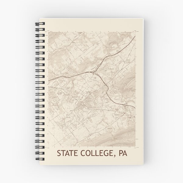 Item preview, State College, PA Topographical Map Vintage designed and sold by PGHPhotoCo.