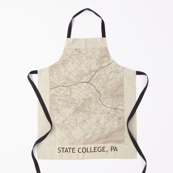 Item preview, State College, PA Topographical Map Vintage designed and sold by PGHPhotoCo.