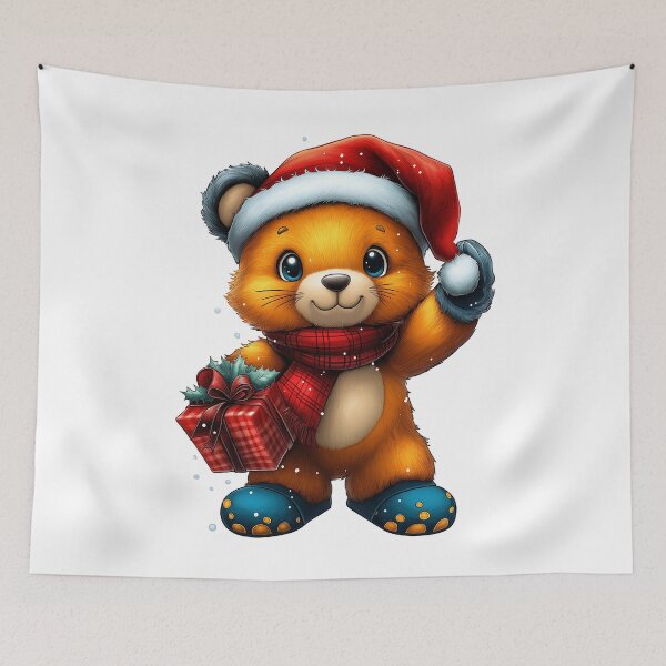 Item preview, Happy Teddy with Gift designed and sold by BukkyStory.