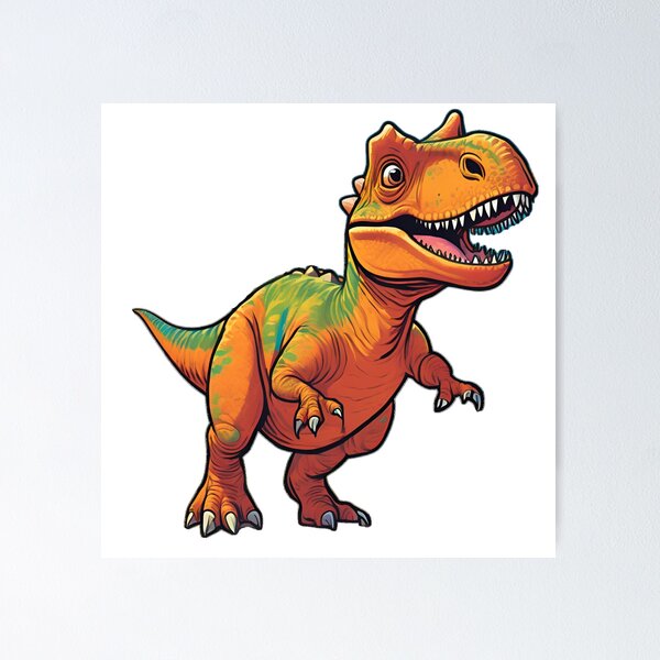 Artikelvorschau, Fröhlicher Dinosaurier in Aktion! entworfen und verkauft von SlaCreations-AH.