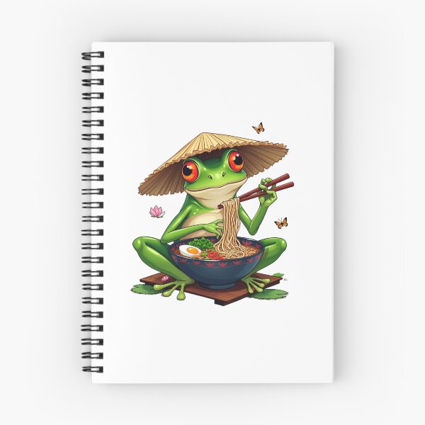 Item preview, a frog eating ramen designed and sold by jkrphoto.