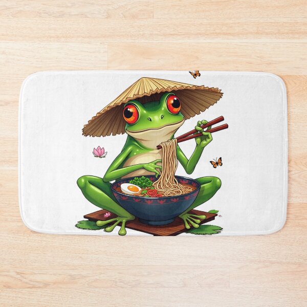Item preview, a frog eating ramen designed and sold by jkrphoto.