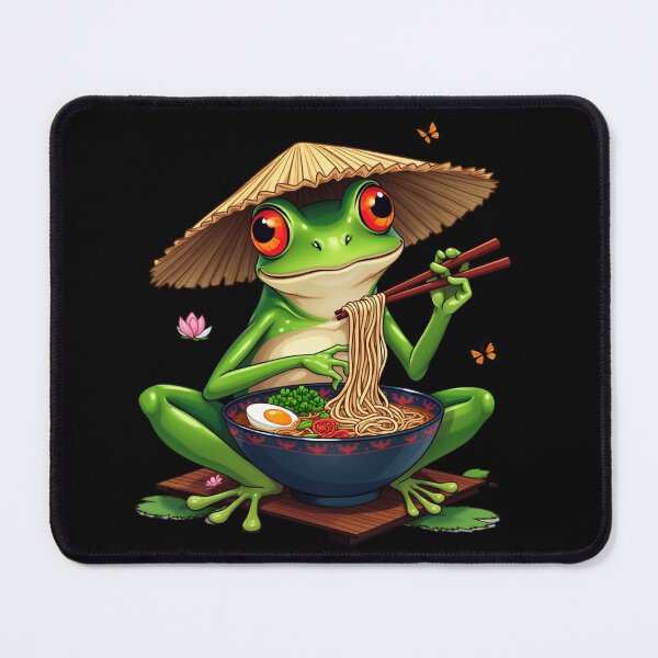 Item preview, a frog eating ramen designed and sold by jkrphoto.