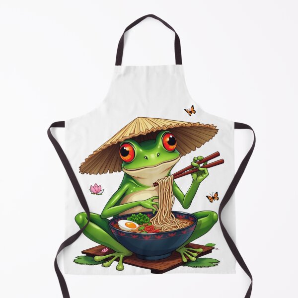 Item preview, a frog eating ramen designed and sold by jkrphoto.