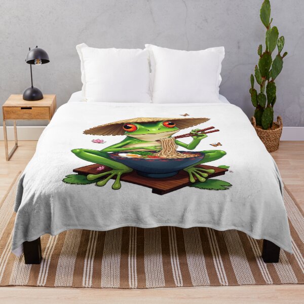Item preview, a frog eating ramen designed and sold by jkrphoto.