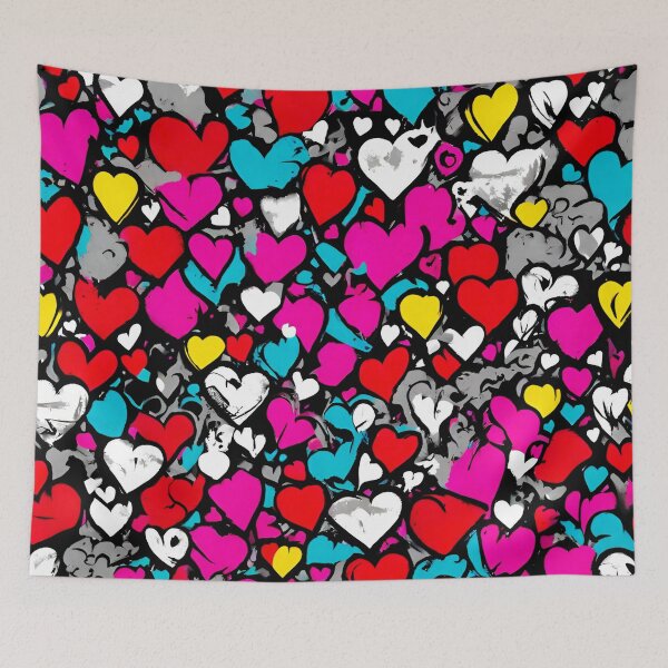 Item preview, Graffiti Hearts Valentine's Art 3 designed and sold by Tom-Johnson.