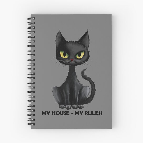 Item preview, MY HOUSE - MY RULES, FUNNY BLACK CAT designed and sold by Danicus666.