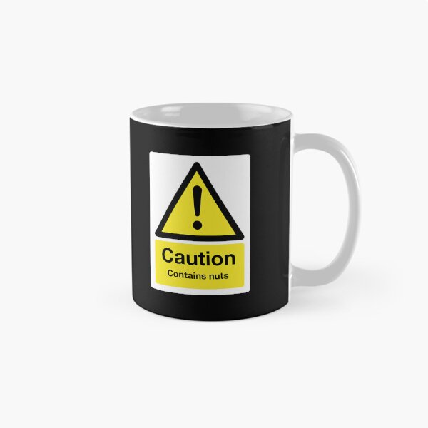 Item preview, Caution: Contains Nuts Sign (on black) designed and sold by STUDIO-72.