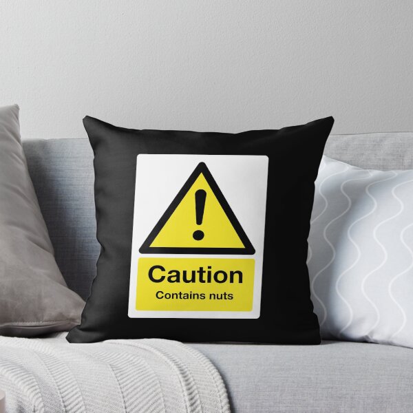 Item preview, Caution: Contains Nuts Sign (on black) designed and sold by STUDIO-72.
