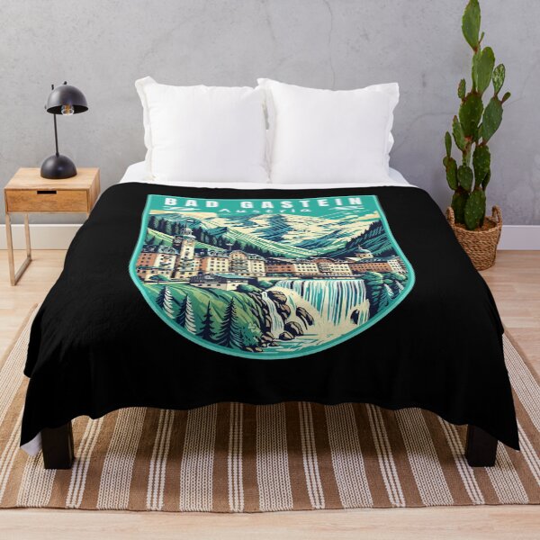 Item preview, Bad Gastein in Austria (Salzburg) Retro Art Travel Badge designed and sold by MaateoDesign.