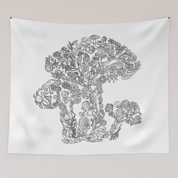 Item preview, Fungi - Black and White - Evolution  designed and sold by EvolutionPoster.