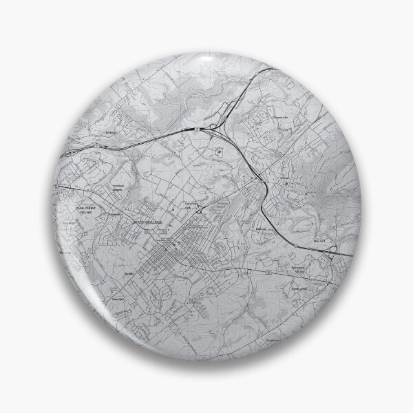 Item preview, State College, PA Topographical Map Grey designed and sold by PGHPhotoCo.