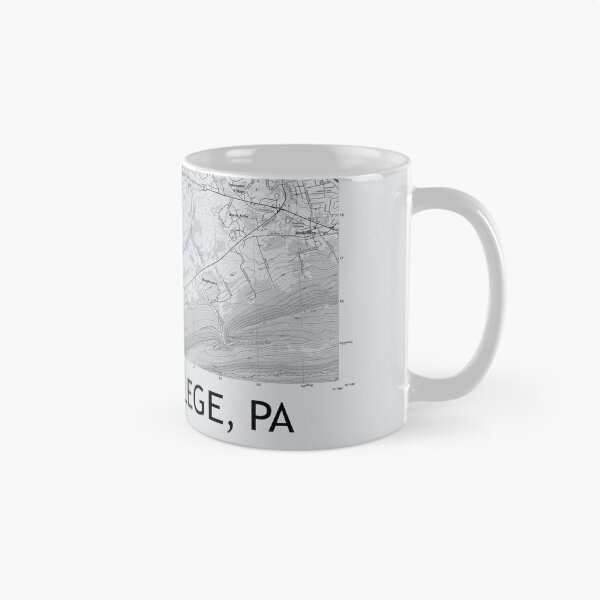 Item preview, State College, PA Topographical Map Grey designed and sold by PGHPhotoCo.