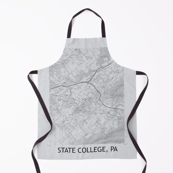 Item preview, State College, PA Topographical Map Grey designed and sold by PGHPhotoCo.